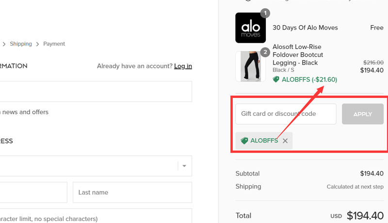 Alo Yoga Discount Codes