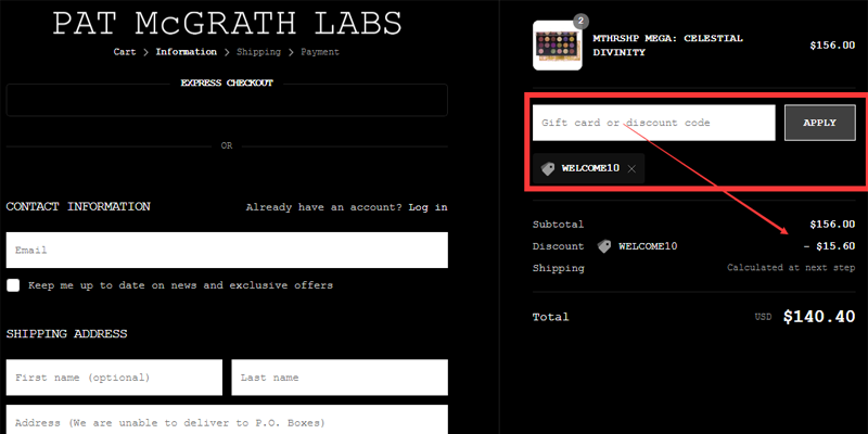 pat mcgrath discount code uk