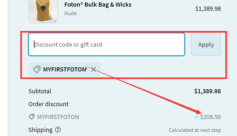 FotonCandle Coupon Codes